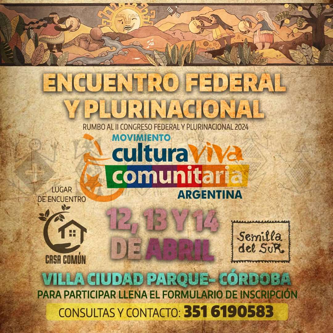 Encuentro Federal y Plurinacional de Cultura Viva Comunitaria en Villa Ciudad Parque